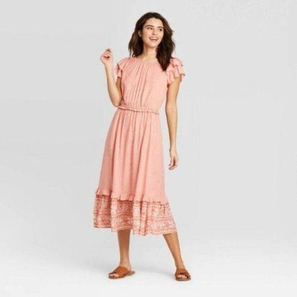 NEW Universal Thread Pink Floral Print Dress
