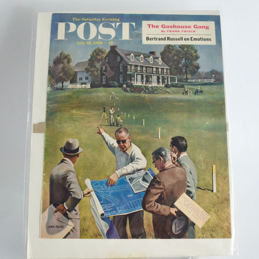 The Saturday Evening Post Magazine COVER July JUL 18 1959 John Falter
