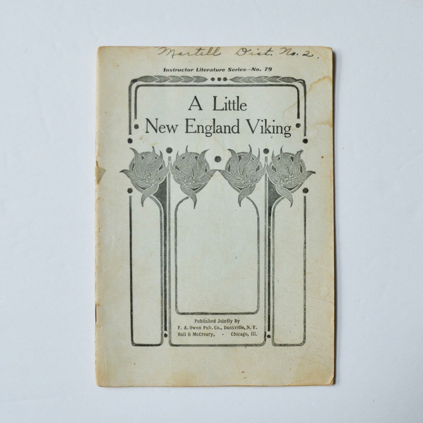 A Little New England Viking Instructor Literature Series Book Antique 1905