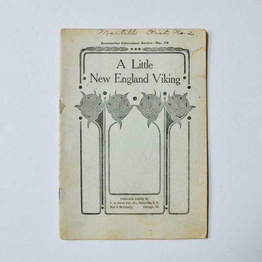 A Little New England Viking Instructor Literature Series Book Antique 1905