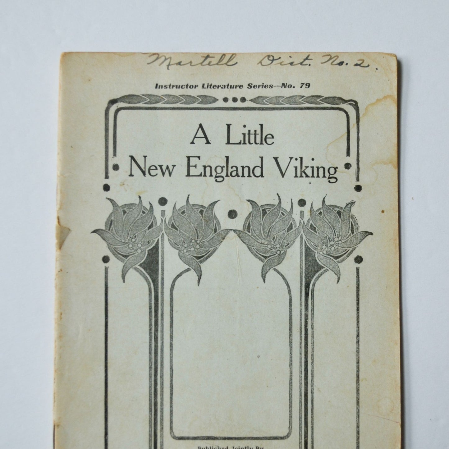 A Little New England Viking Instructor Literature Series Book Antique 1905