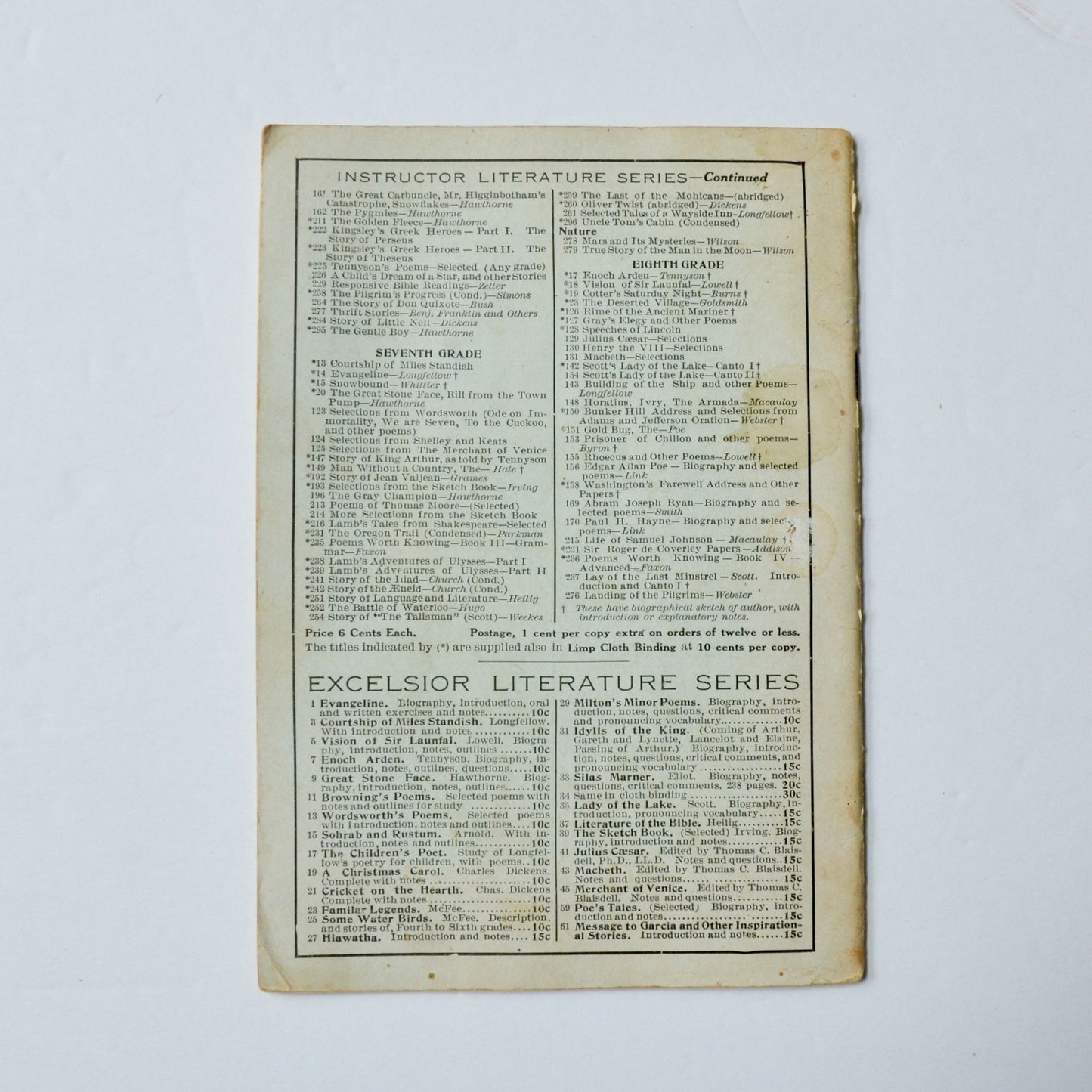 A Little New England Viking Instructor Literature Series Book Antique 1905