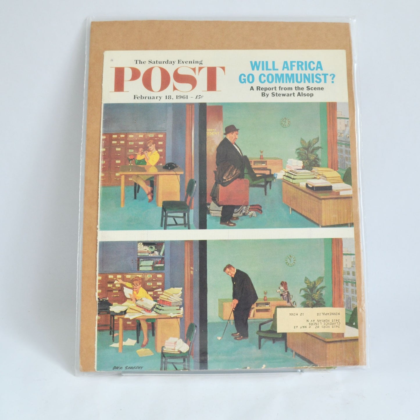 The Saturday Evening Post Magazine COVER February 18 1961
