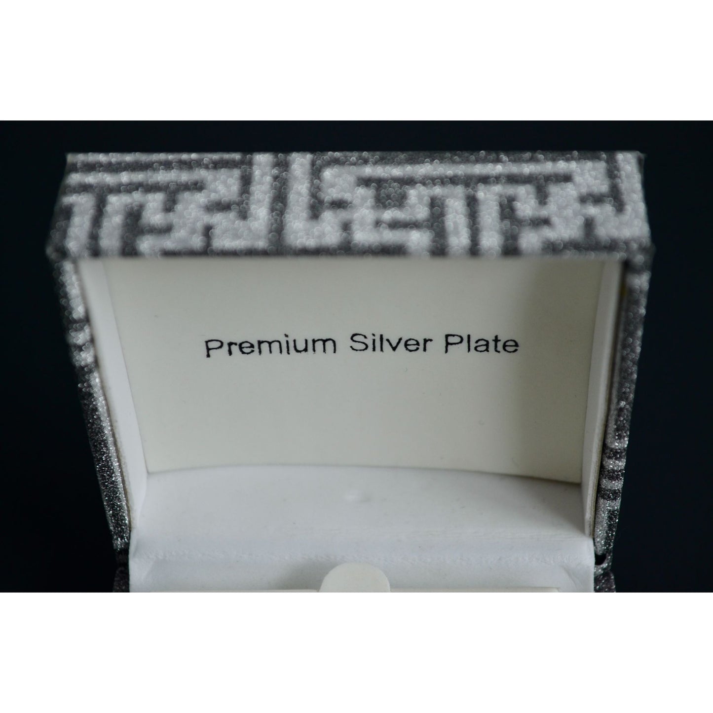 Green & White Genuine Crystal Teardrop Earrings Silver Plate New