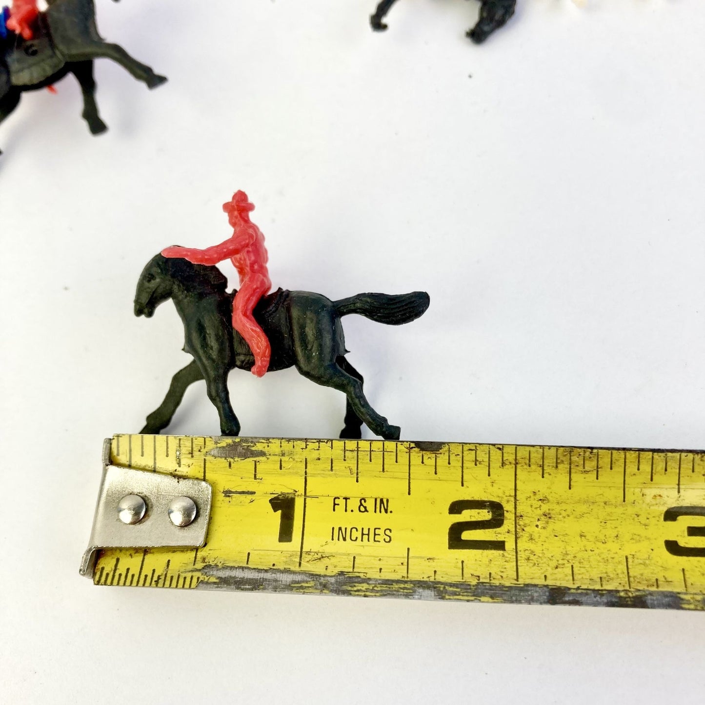 Vintage Lot Plastic Cowboys & Indians Riding Horses Hong Kong Toys