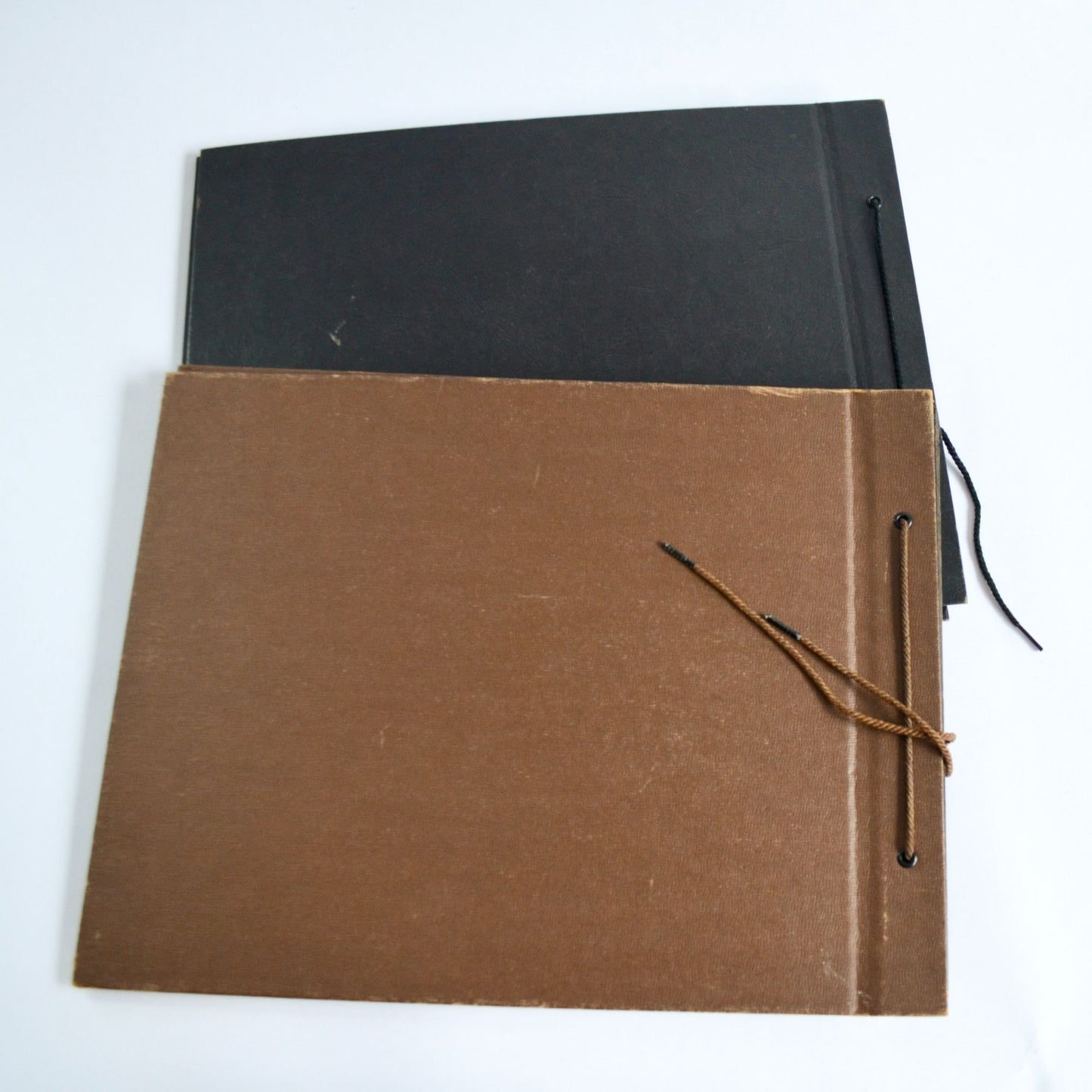 Lot 2 Vintage Photograph Albums Black & Brown Antique Photographs Photo