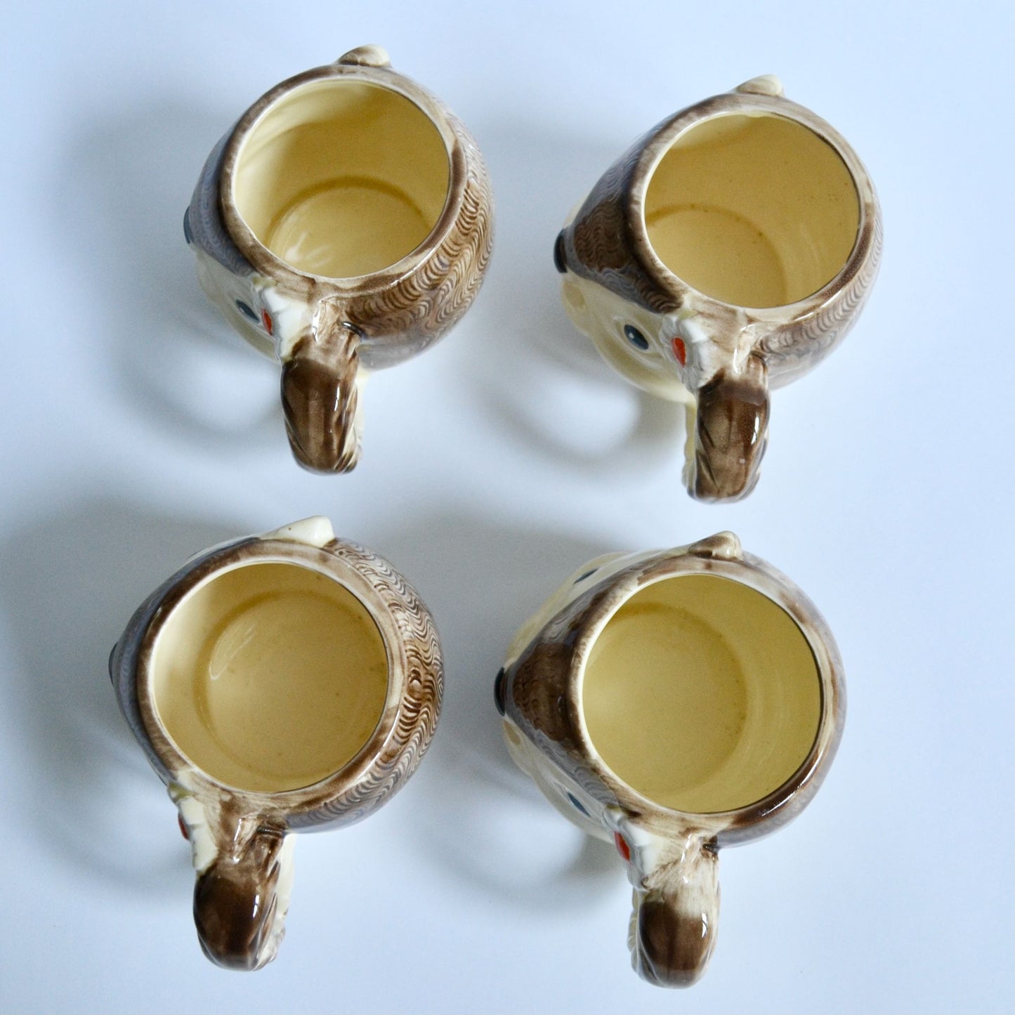 Enesco 1979 Japan Squirrel Chipmunk Anthropomorphic Mugs Creamer & Sugar Set