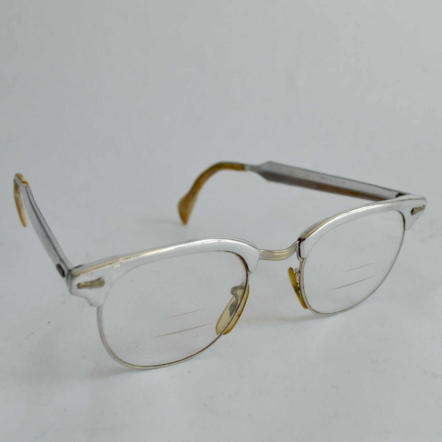 Vintage Shuron Horn Rim Eyeglasses Mid-Century 10-12K Gold Filled Trifocal