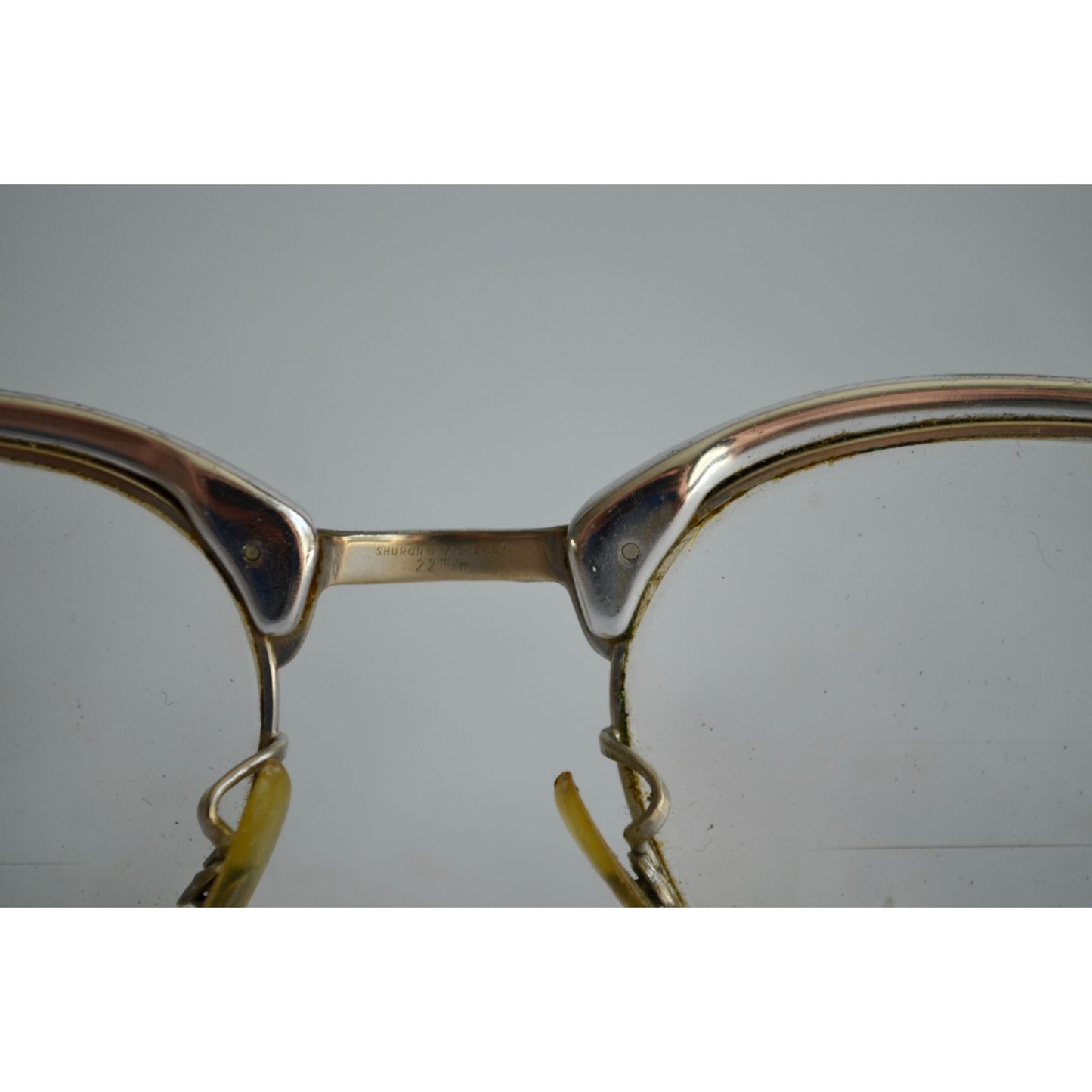 Vintage Shuron Horn Rim Eyeglasses Mid-Century 10-12K Gold Filled Trifocal