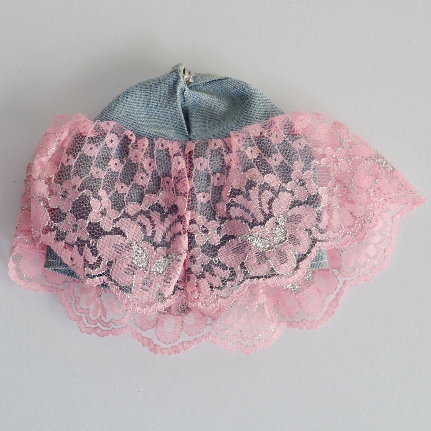 Mattel Barbie Feeling Fun Denim Pink Lace Skirt 1189 1988