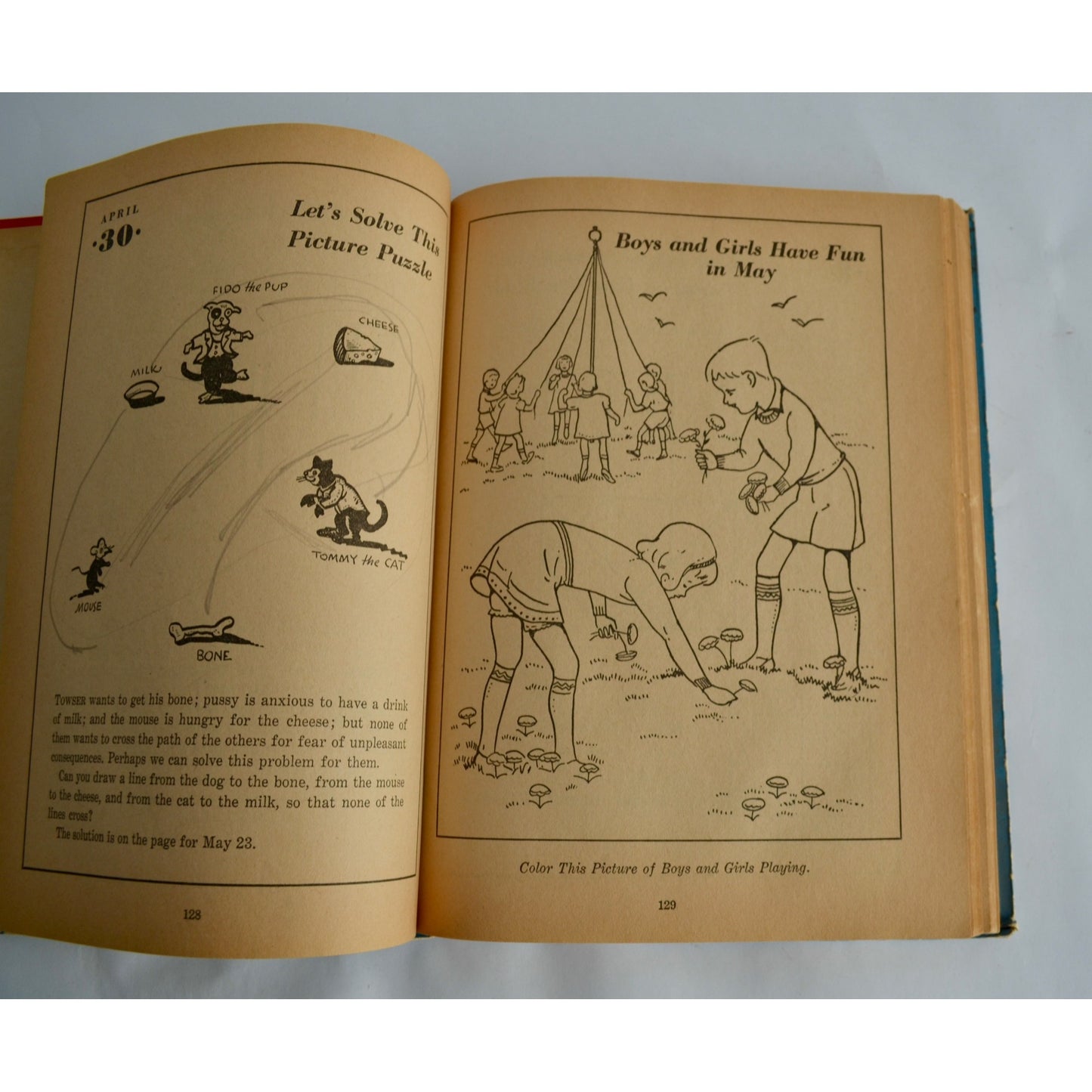 Whitman 365 Busy Days Vintage Hardcover Book 1939