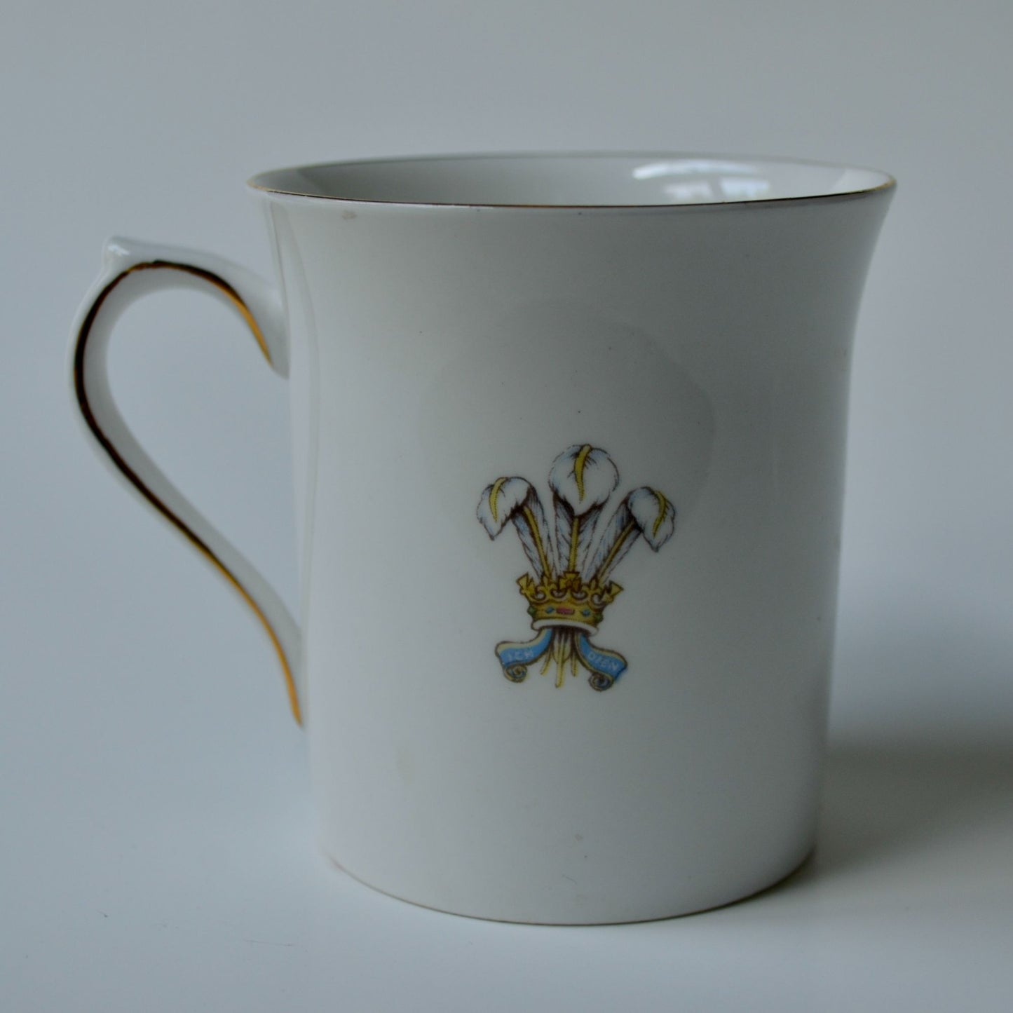 Rosina China Co Bone Queen's England Charles Diana Coffee Mug Gold Trim