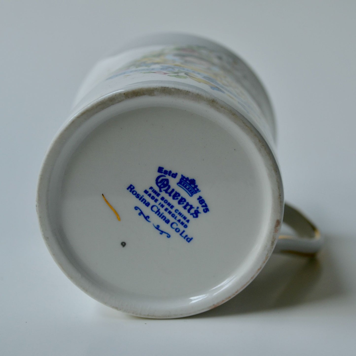 Rosina China Co Bone Queen's England Charles Diana Coffee Mug Gold Trim