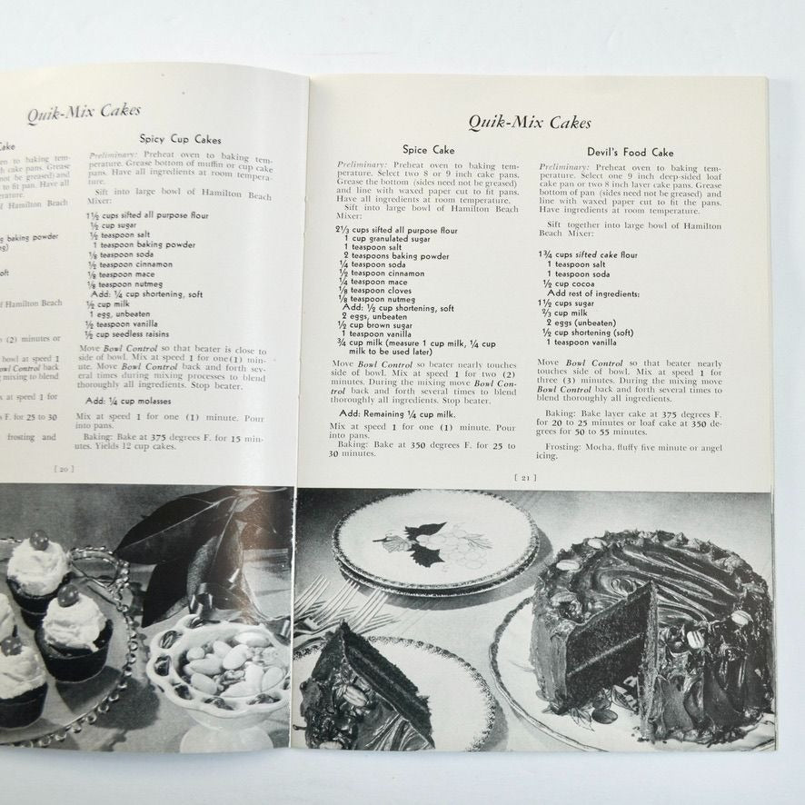 1948 Hamilton Beach Food Mixer Instructions and Tested Recipes Book Vintage