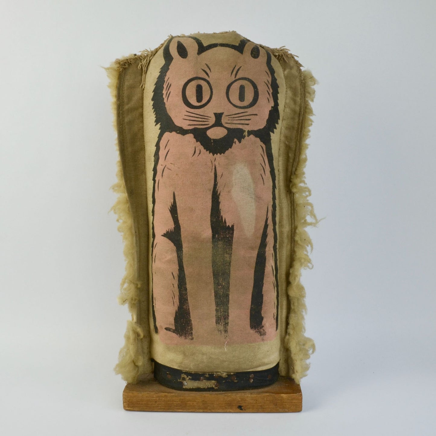 Vintage 1930s Era Carnival Knock Down Punk Cat Folk Art