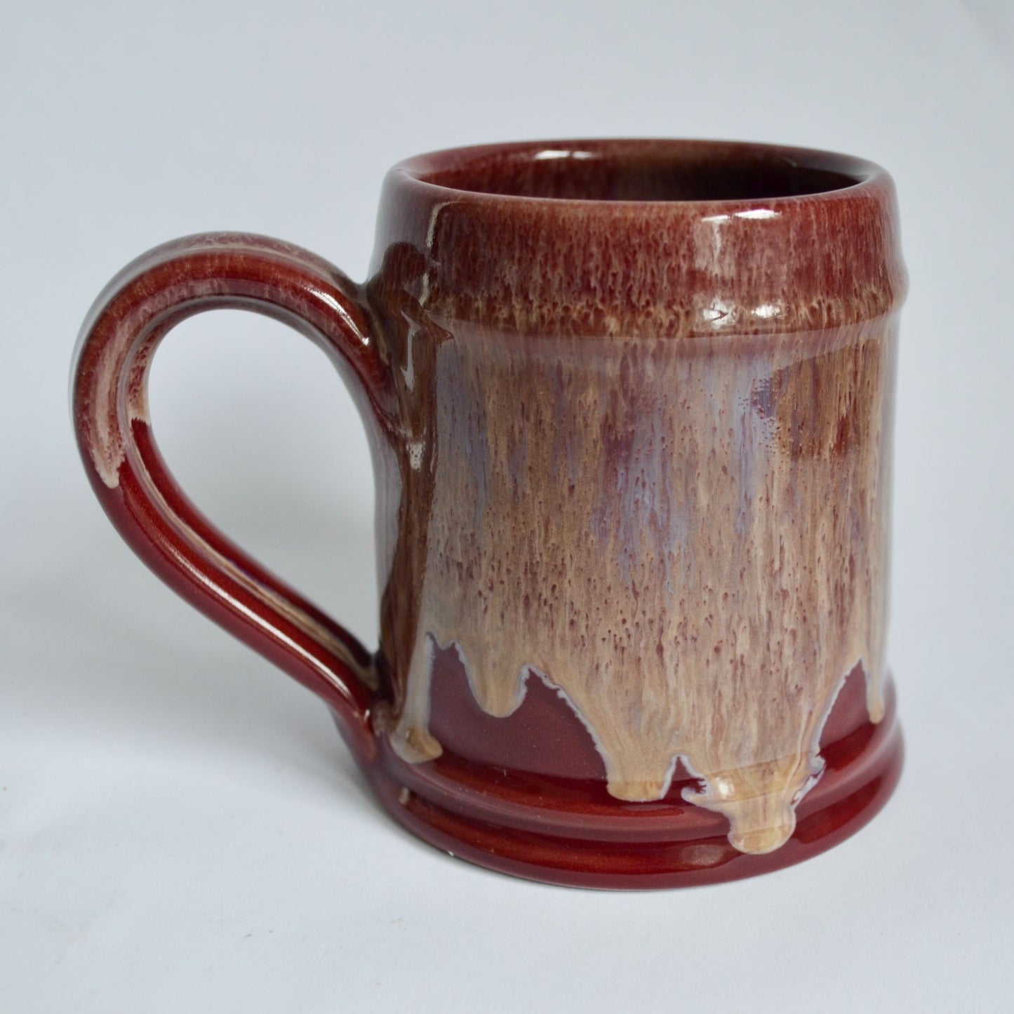 Deneen Pottery Love Your Melon Red Drip Ceramic Pottery Coffee Mug 2017