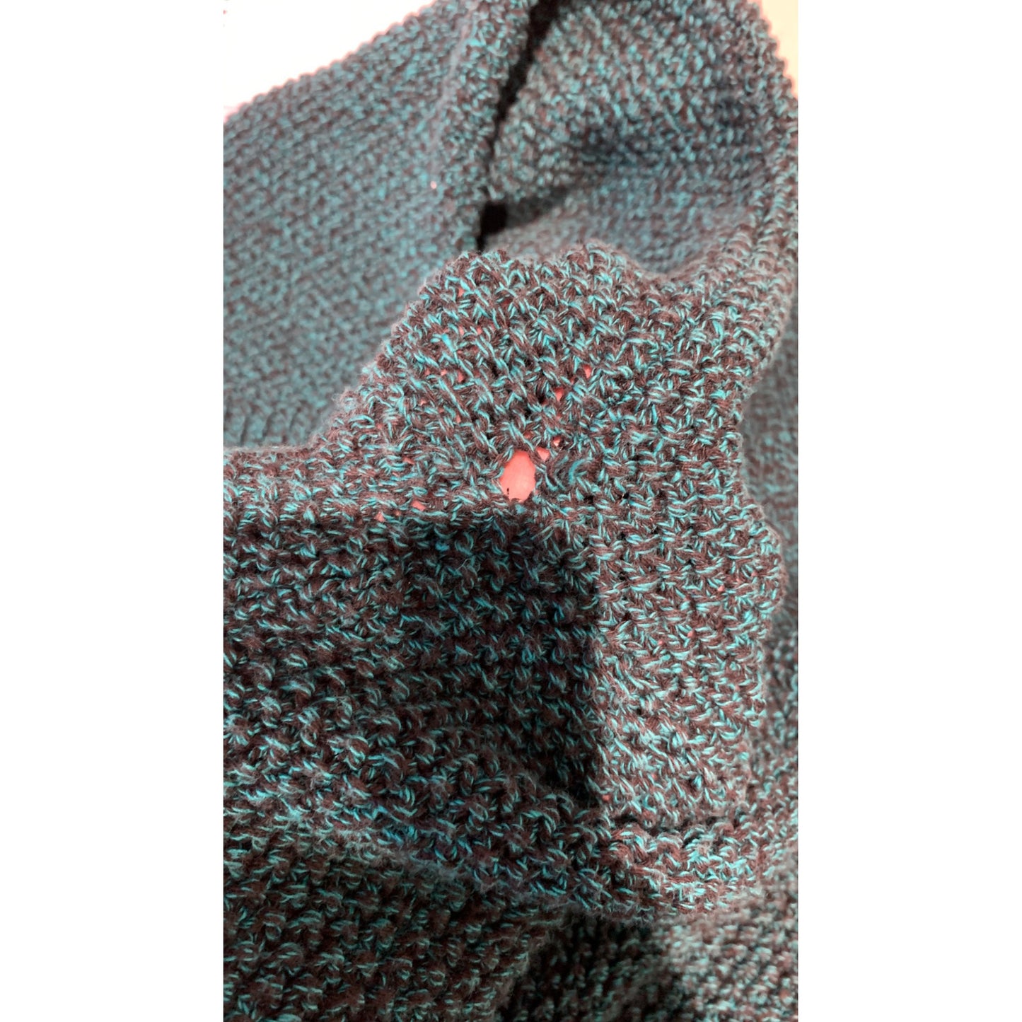 Vintage 90s 100% Cotton Teal Blue Green Crewneck Sweater Boathouse Row Men's Large