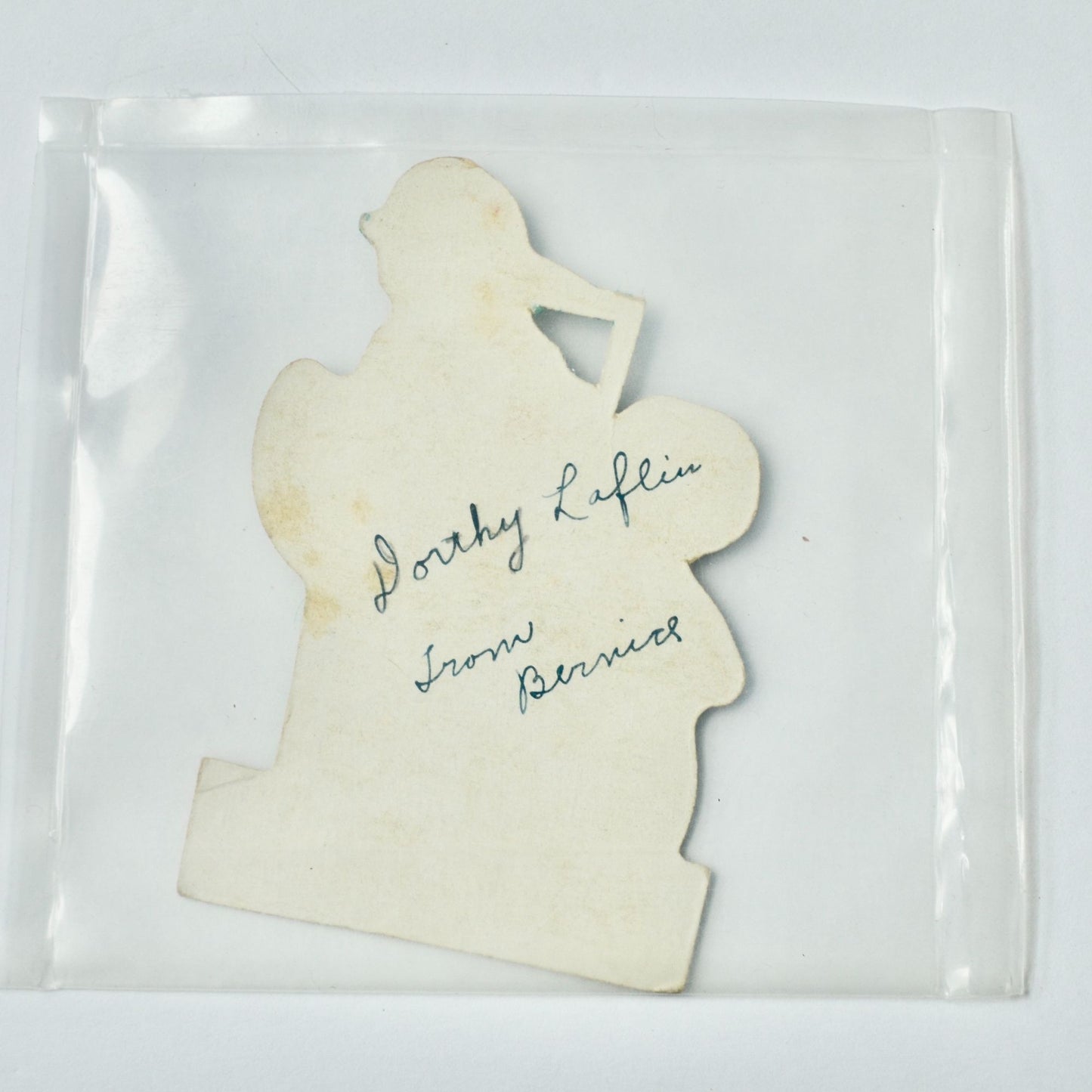 Vintage Valentine's Card Girl on Chair Boy Kneeling