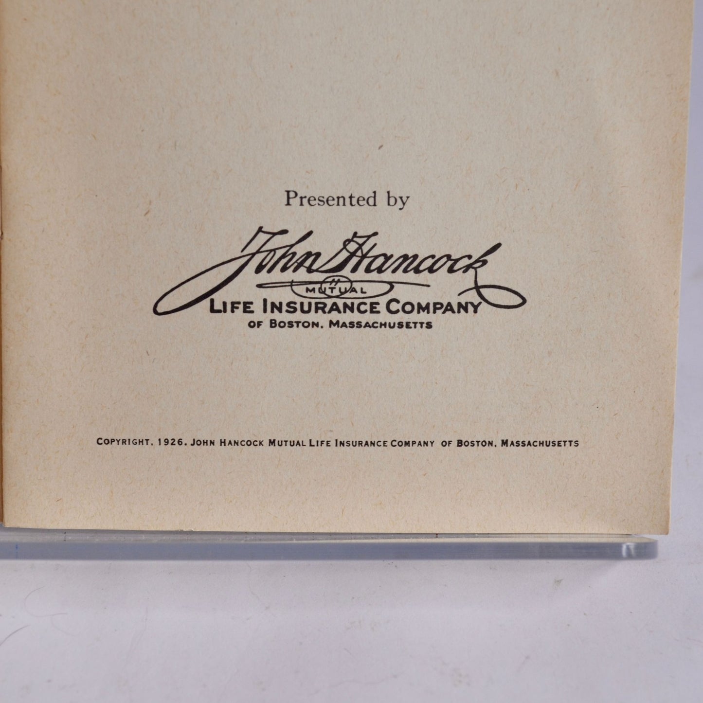 Abraham Lincoln The Great Emancipator Booklet John Hancock 1926