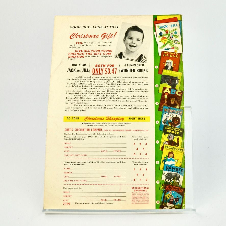 Jack and Jill Magazine December 1953 Boy Present Santa