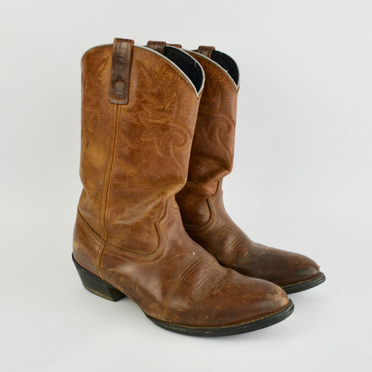 Vintage Dingo Men's Brown Leather Cowboy Boots