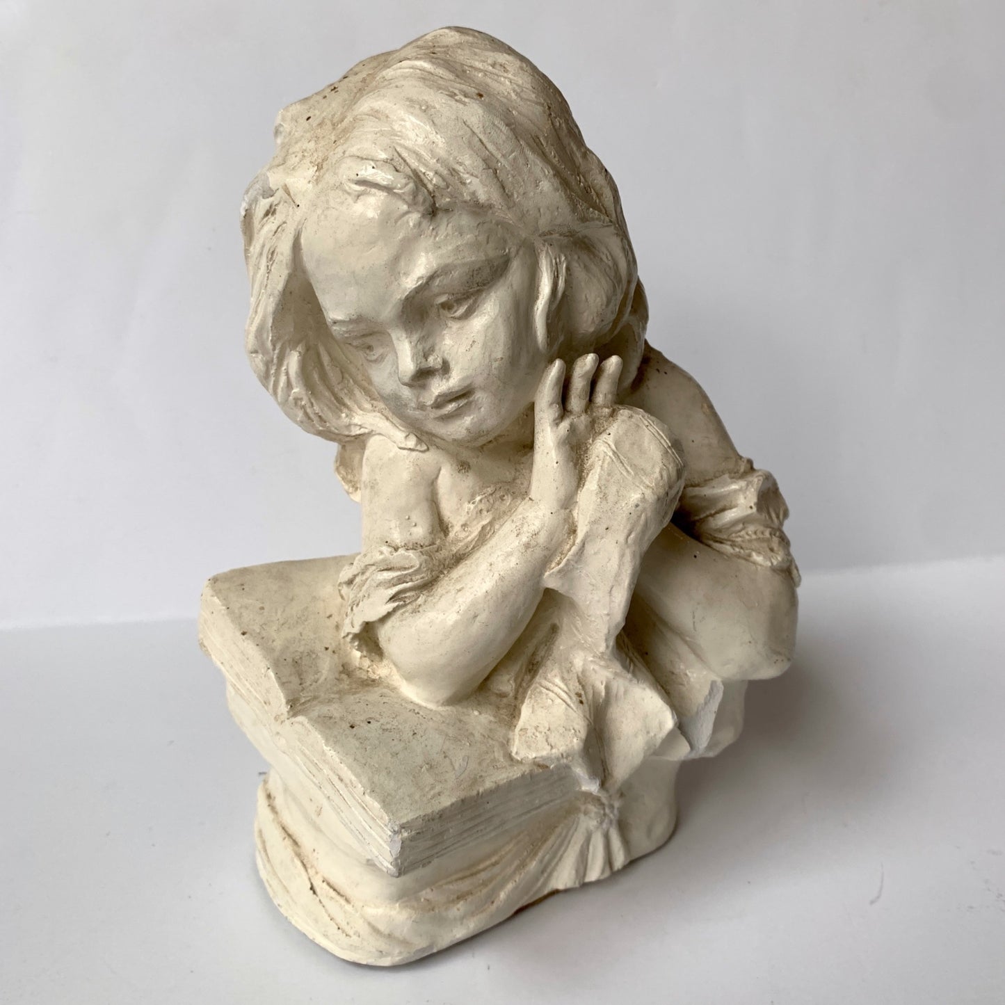 Austin Productions Entranced Girl Sculpture Vintage 1977 White