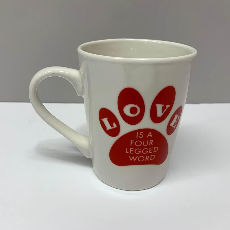 NEW Love is a Four Legged Word Mug