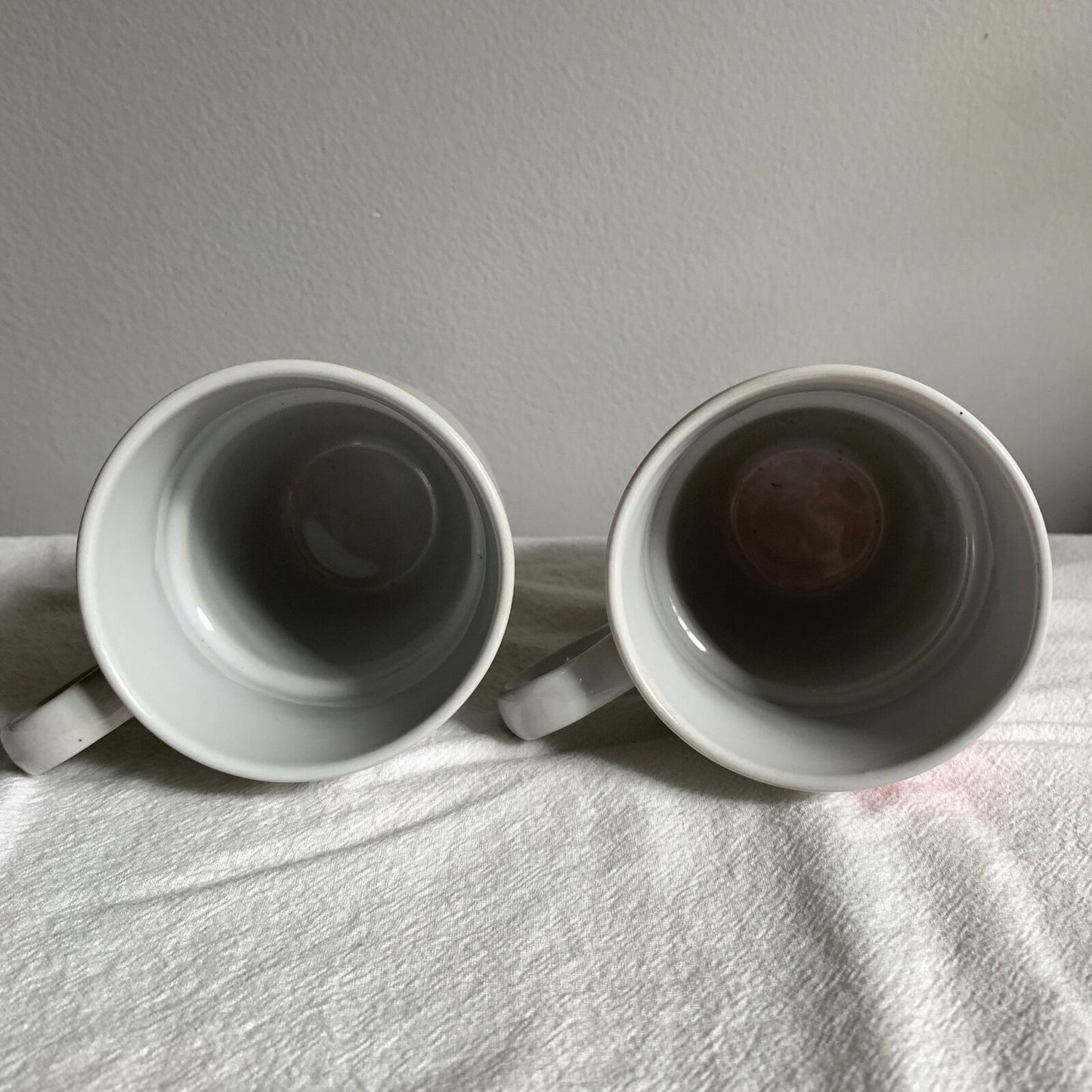 Caribou Coffee His and Hers Mustache Lips Coffee Mugs Pair of 2