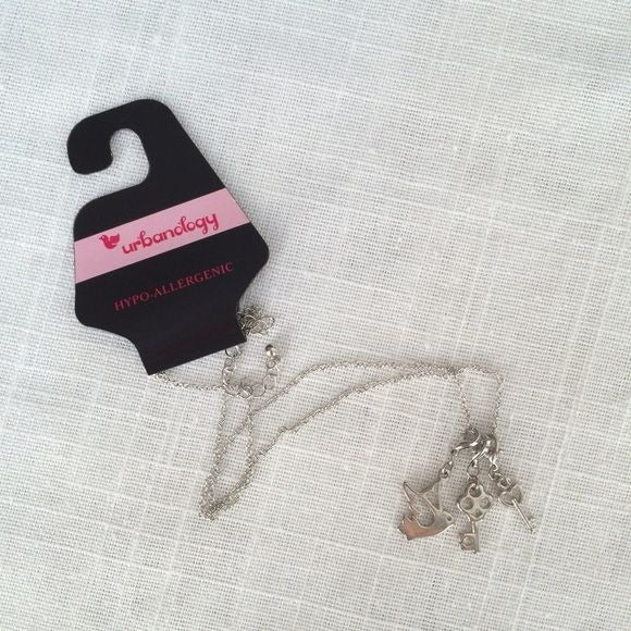 New Key & Bird Necklace