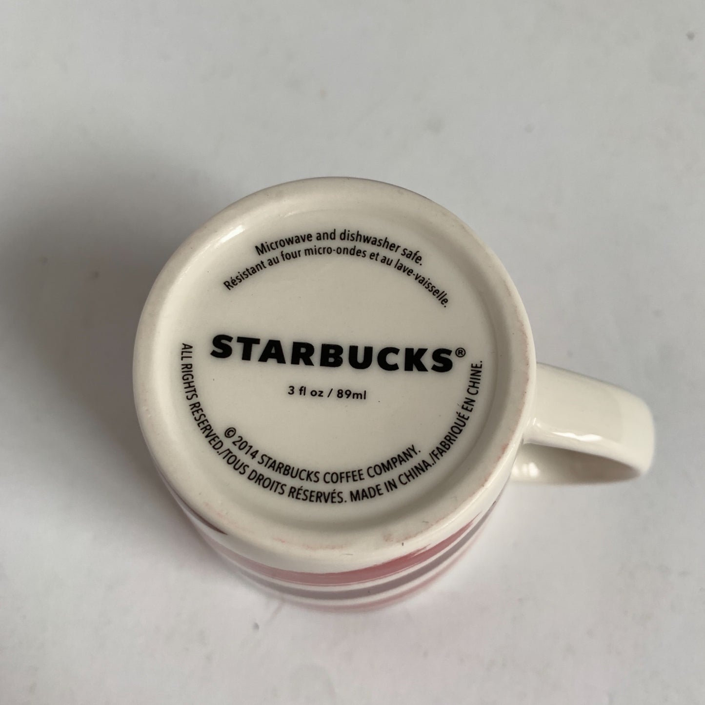 Starbucks 2014 3 oz. Espresso Mug Red Stripe