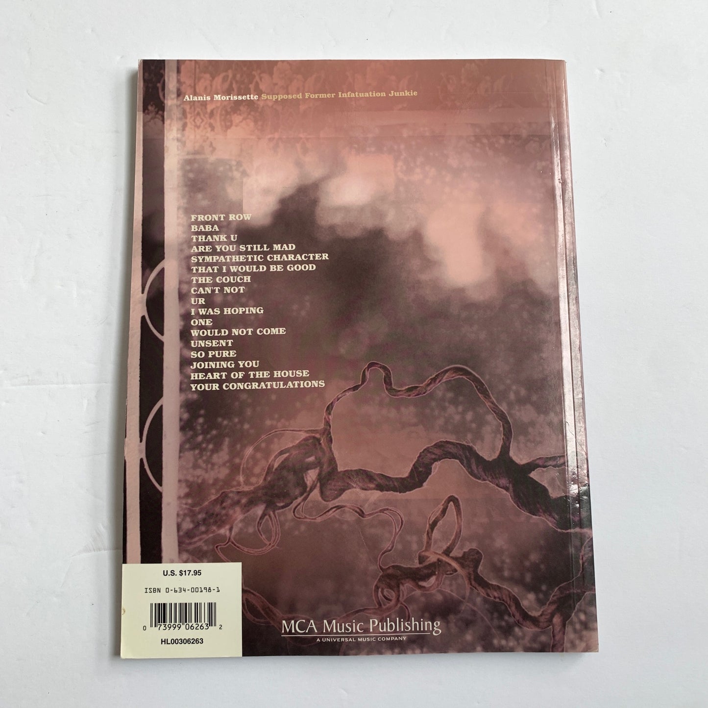 Alanis Morissette Supposed Former Infatuation Junkie Piano Vocal Guitar Book