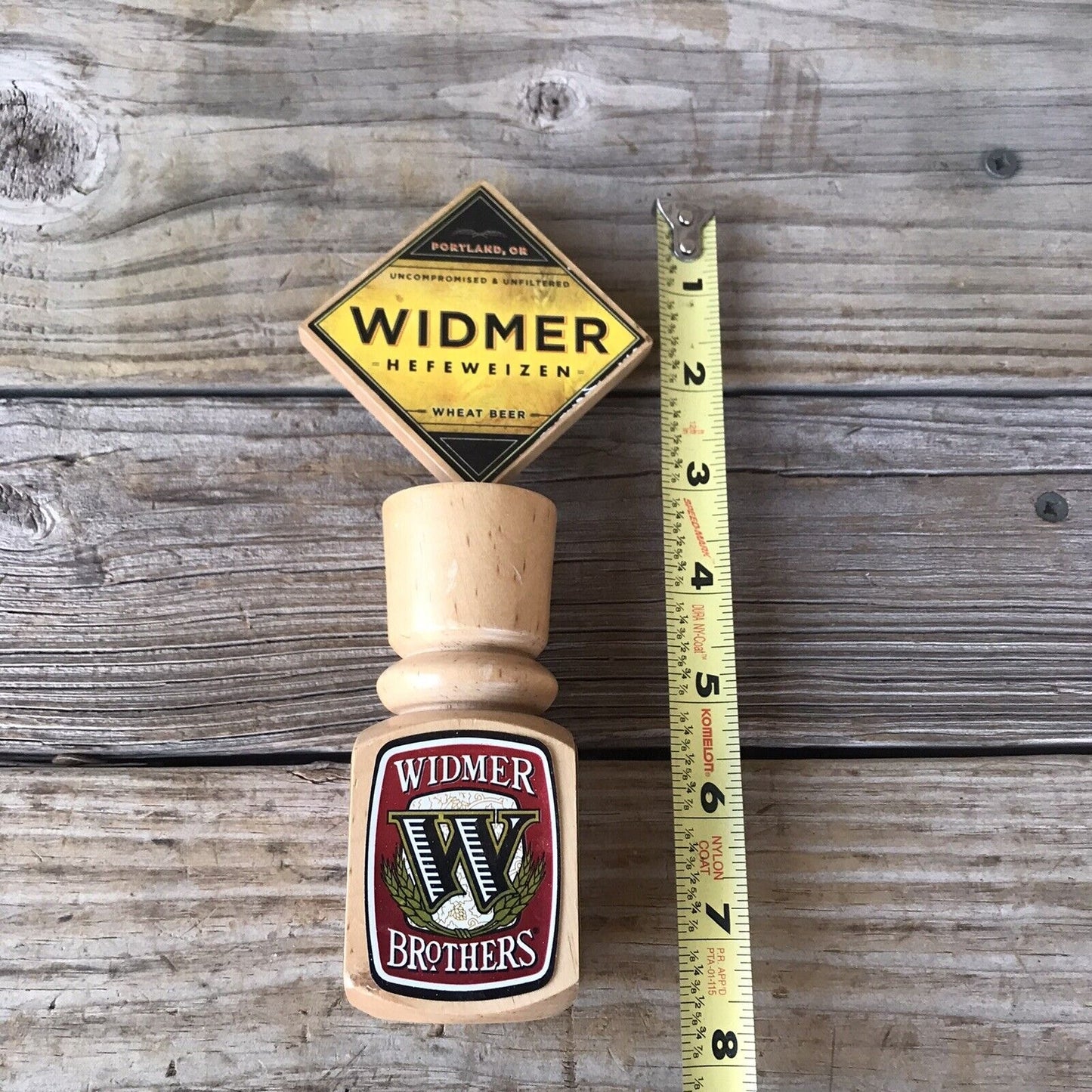 Widmer Brothers Hefeweizen Wheat Beer Wood Tap Handle Portland, OR