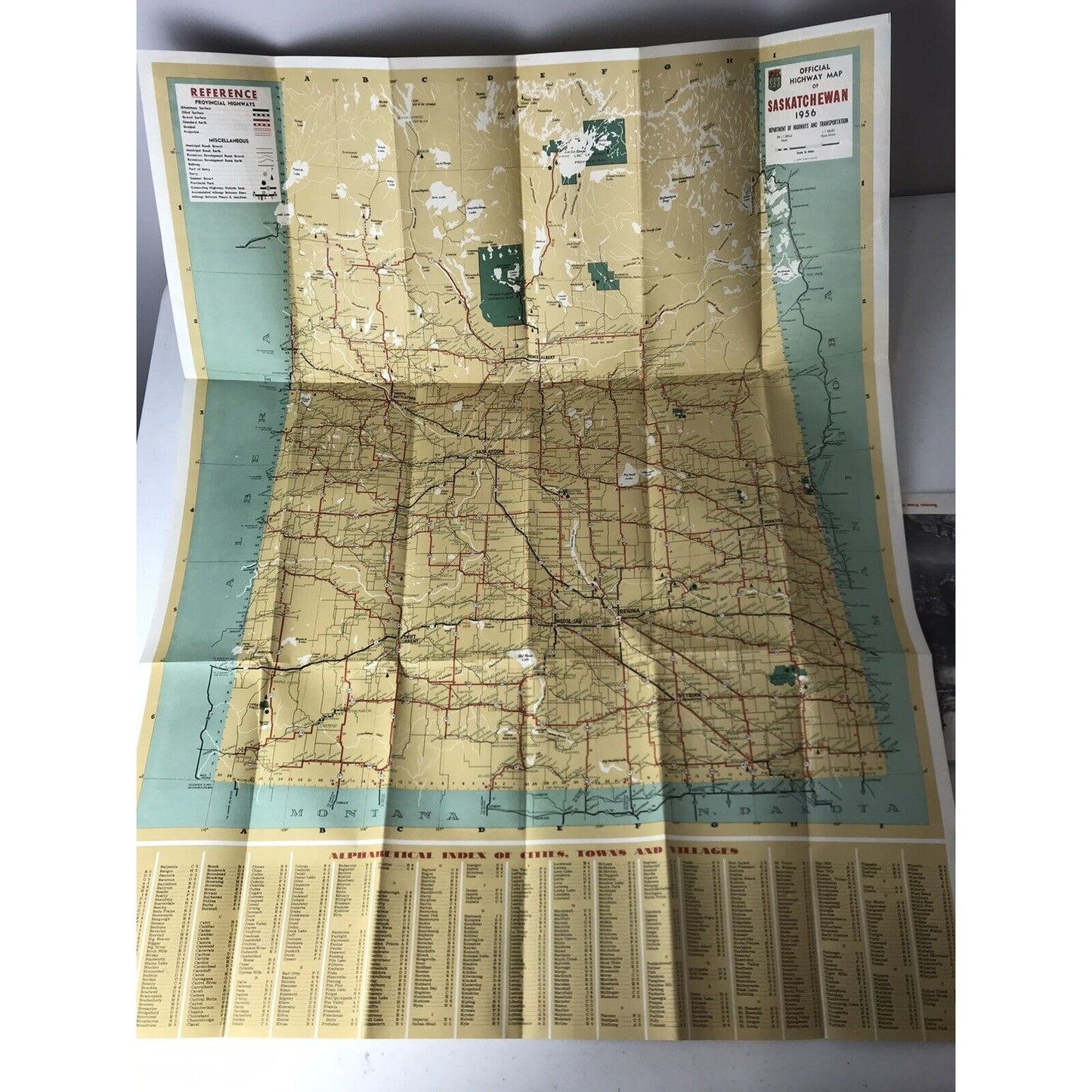 Vintage Lot Canadian Map Road Lakes Game Fish in Canada Book