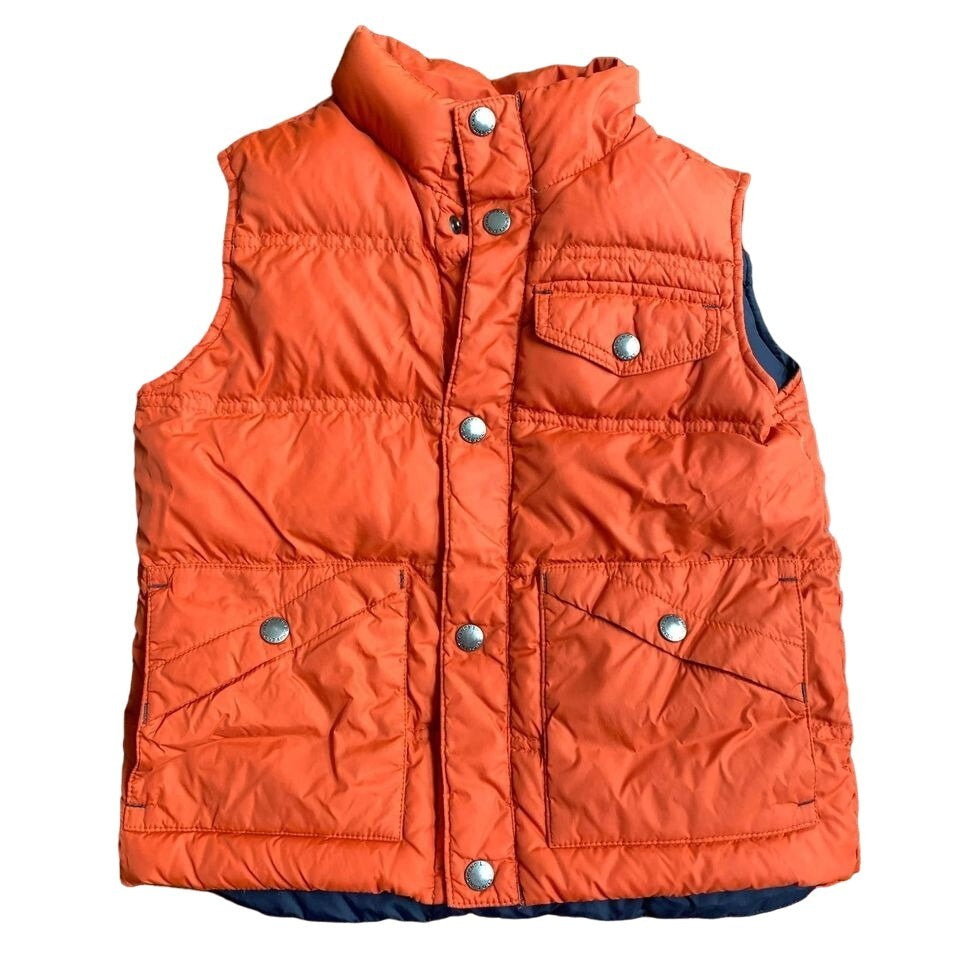 Land’s End Orange Boys Winter Vest Medium 6/7