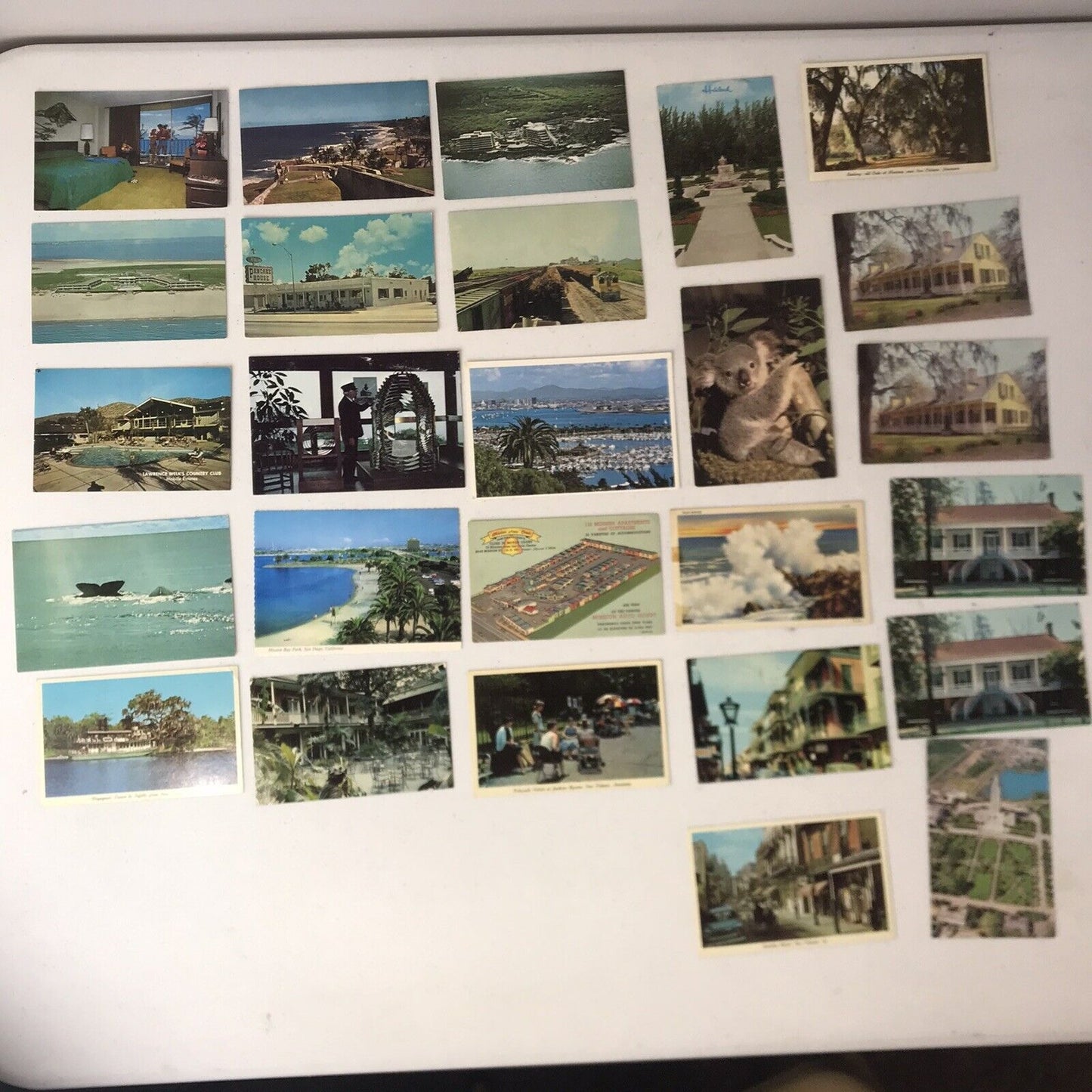 Lot 26 Vintage Postcards: Tropical States- New Orleans, LA, CA, TX, HI, etc.