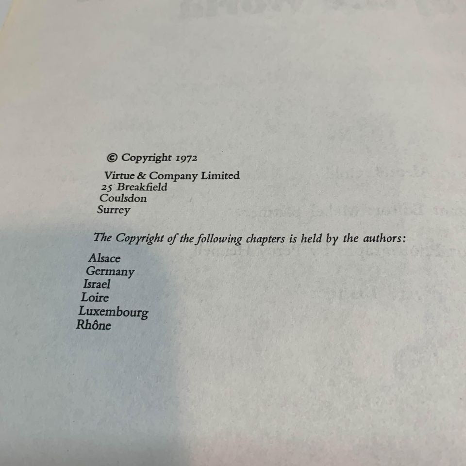 1972 Wines and Spirits of the World Book