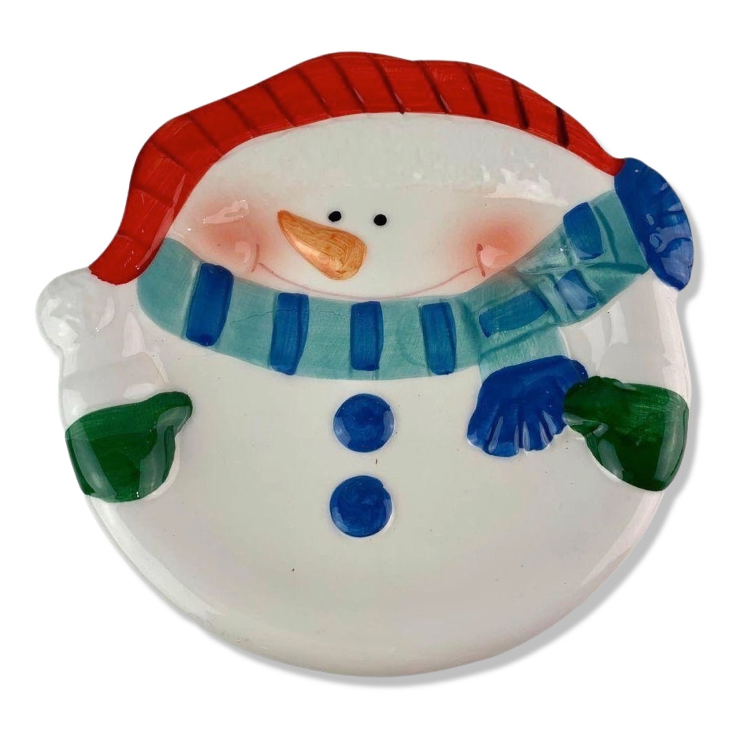 Vintage Snowman Small Decorative Plate Pacific Island