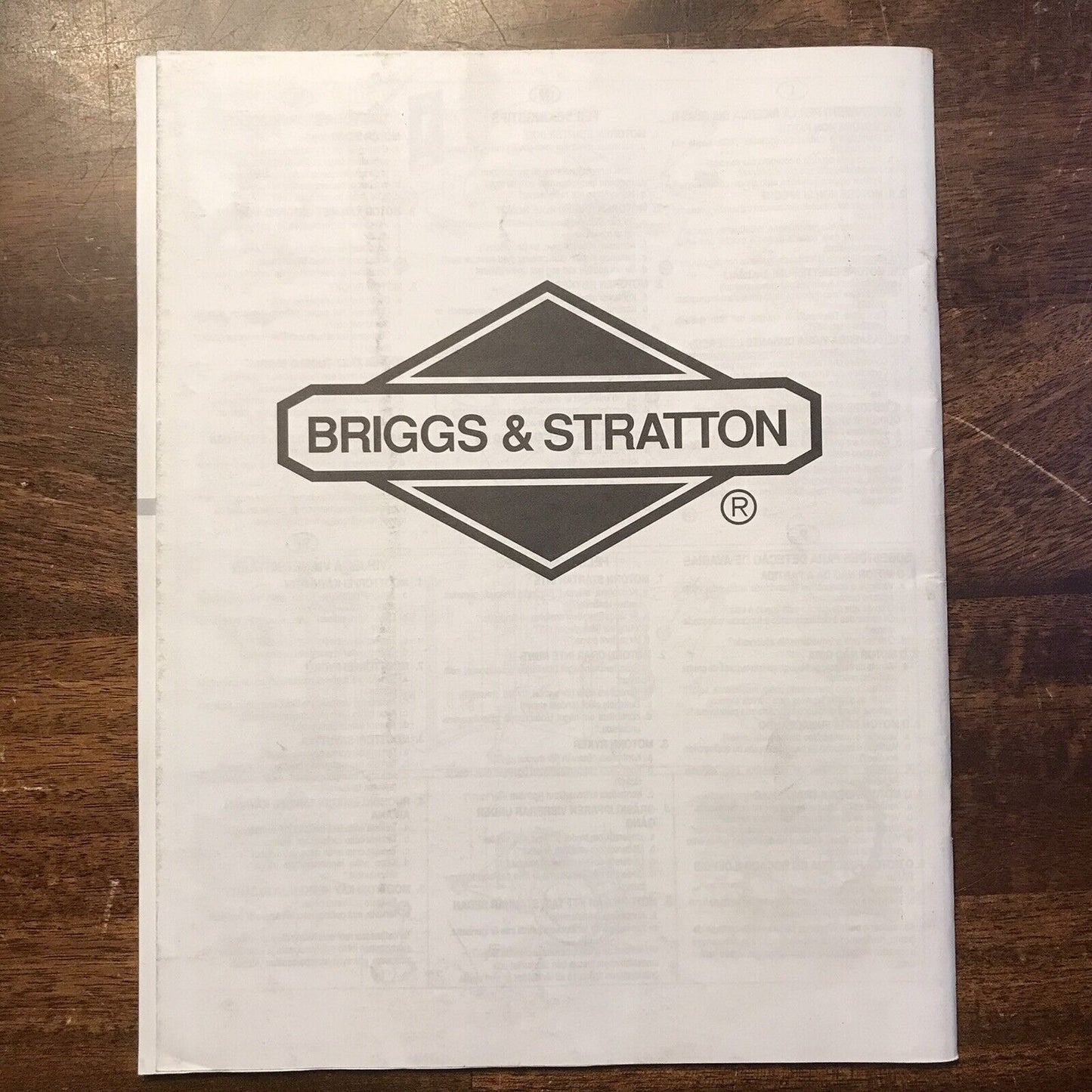 Briggs & Stratton Operator/Owner Maintenance Instruction Manual 93400