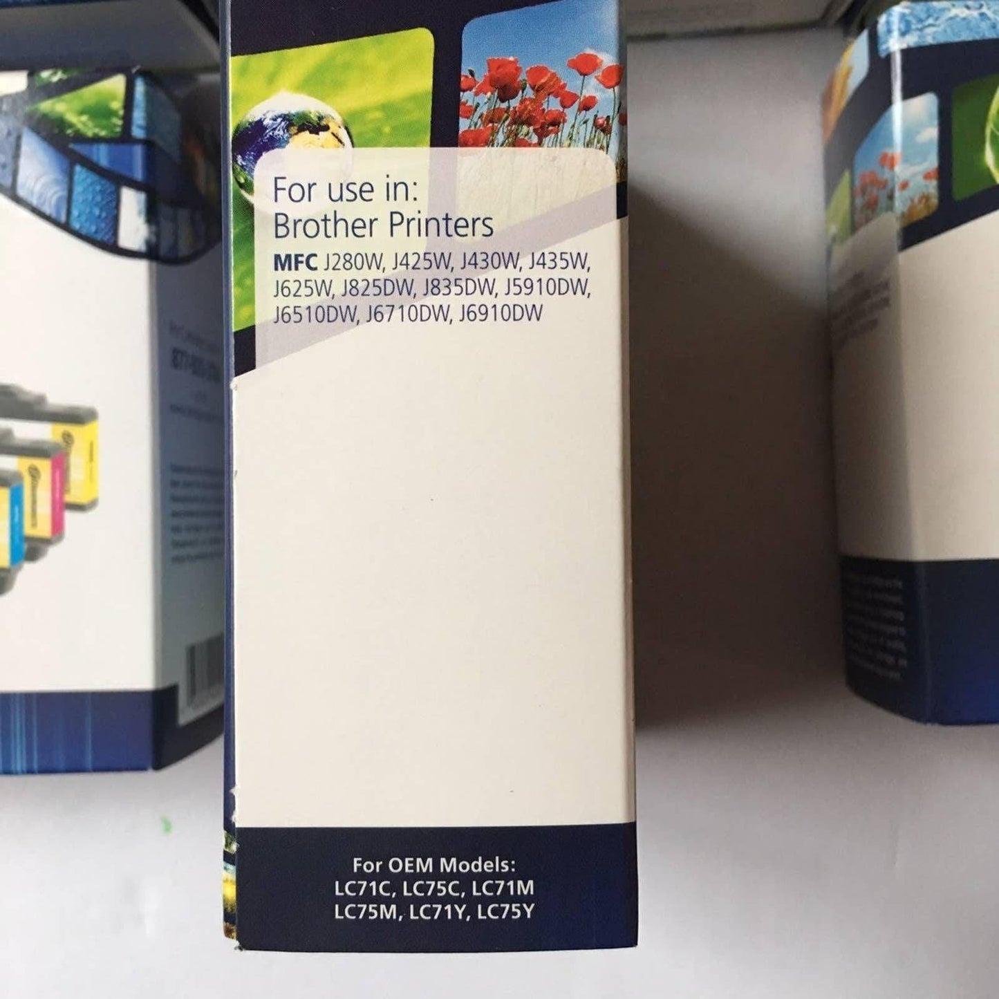 Brother LC-75 remanufactured toner lot Cyan Magenta Yellow