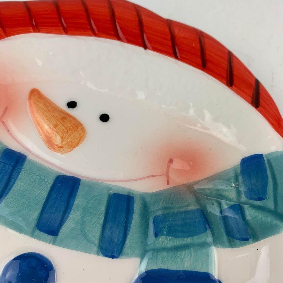 Vintage Snowman Small Decorative Plate Pacific Island