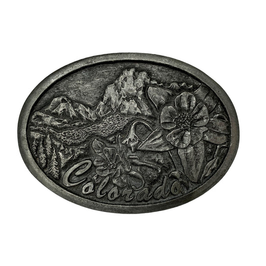 Vintage | 1979 C. Vernhulst Sunrise Photographics Colorado Belt Buckle Embossed