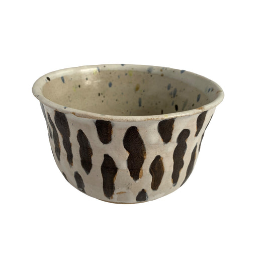 Amateur Pottery Small Bowl Speckled Glazed
