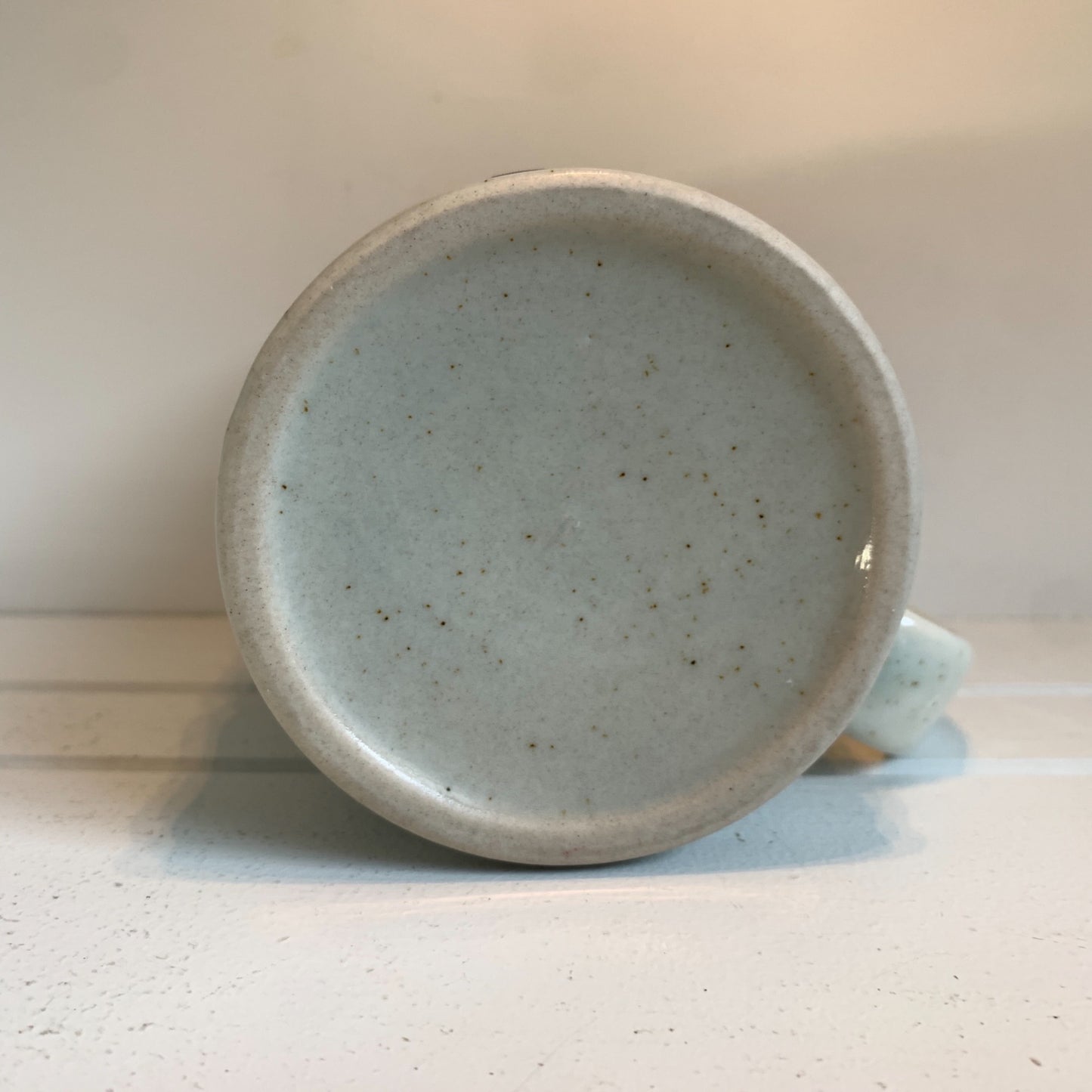 Vintage Speckled Abstract Painted Coffee Mug Ceramic