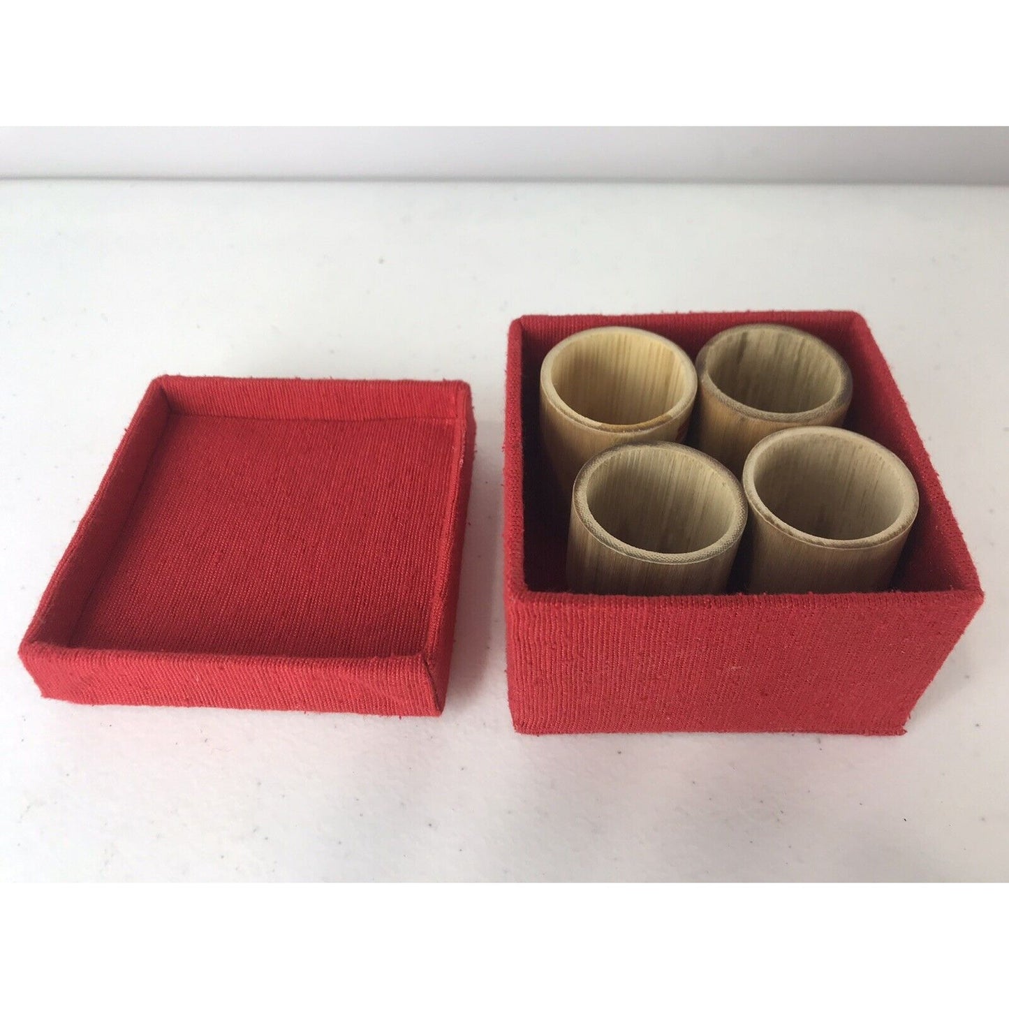 Vintage Wood Napkin Rings Holders “God Jul” Merry Christmas Sweden? Norway? Set