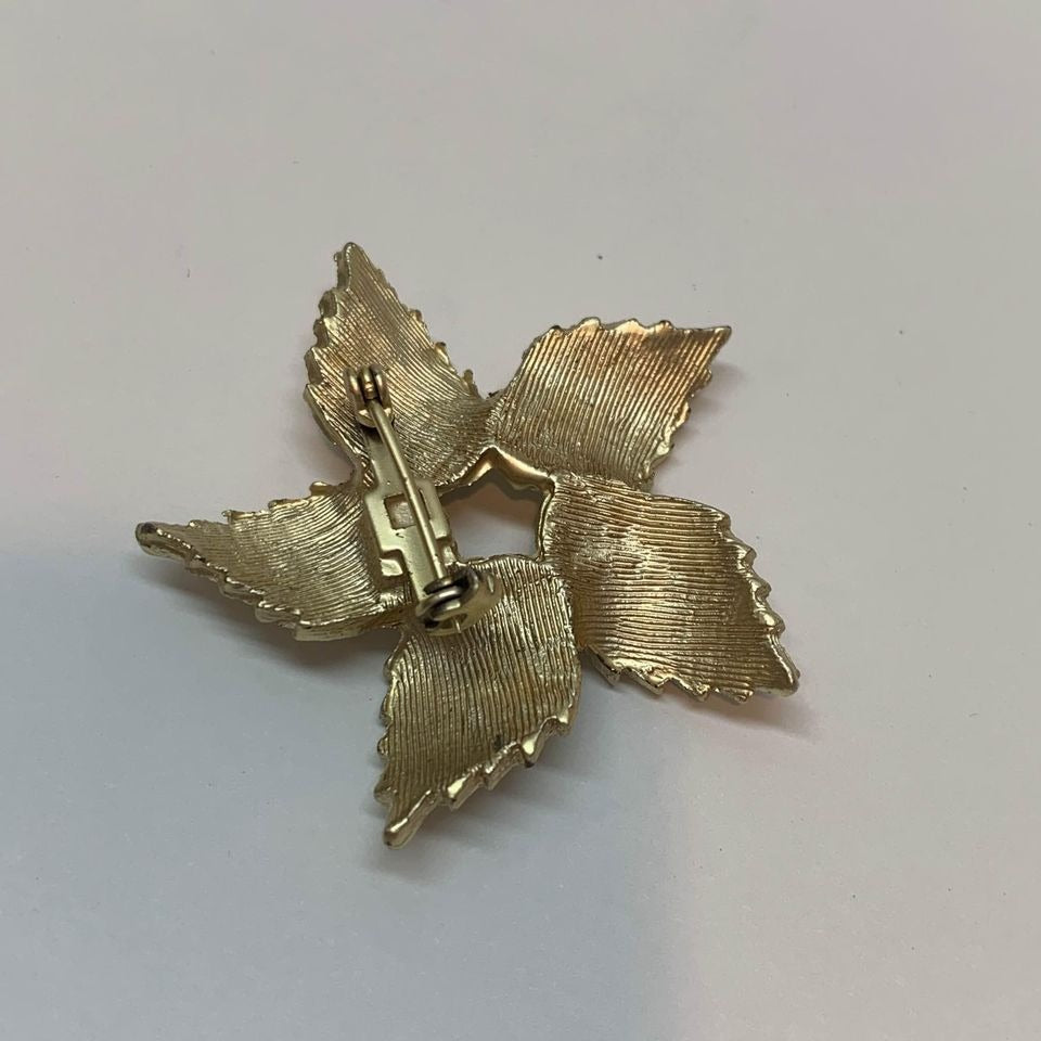 Vintage Leaf Wreath Pin Brooch