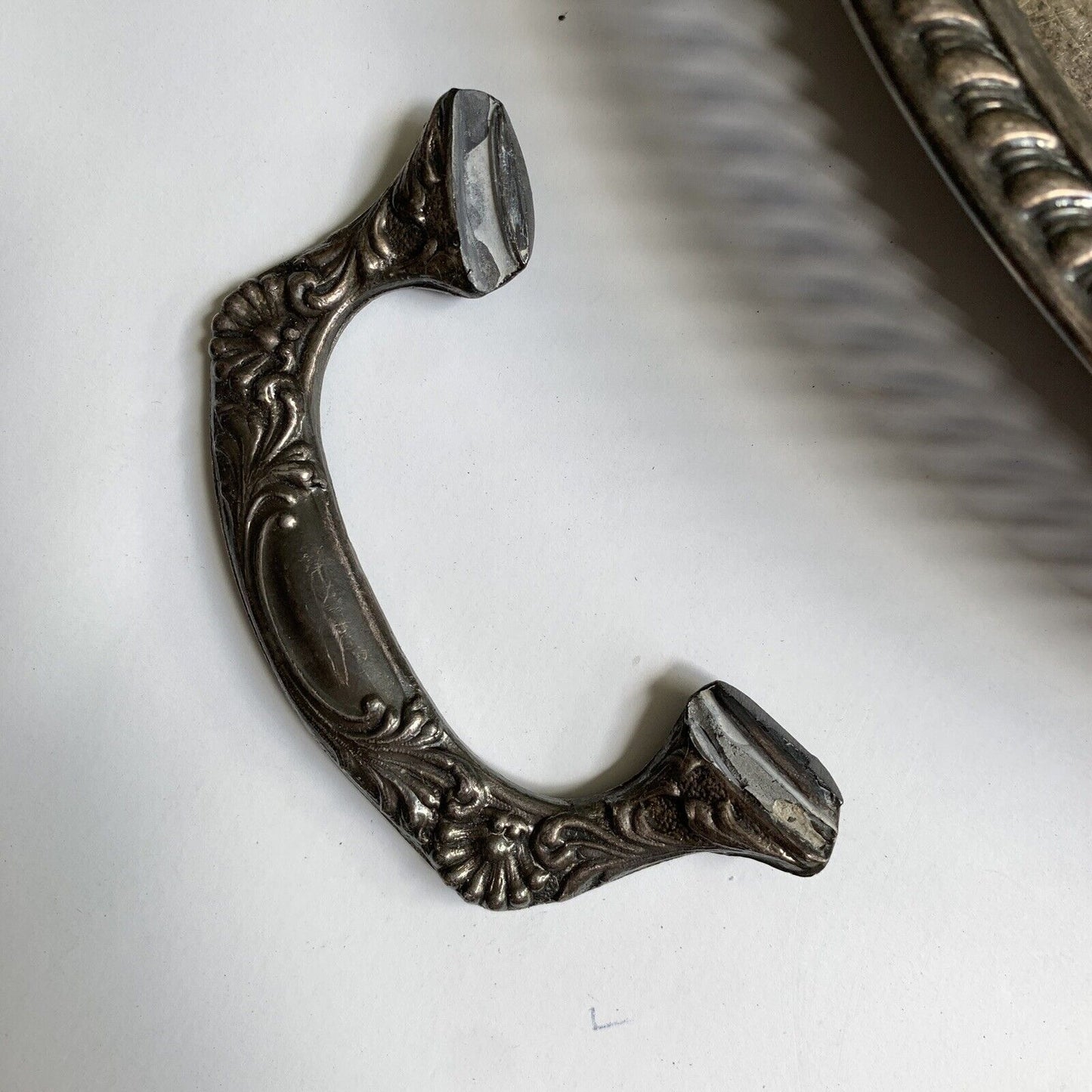 Kirk's Silver Guild A-1 Footed Serving Tray Vintage Broken Handle