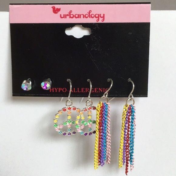 Urbanology NEW Peace Multi-Colored Earring…