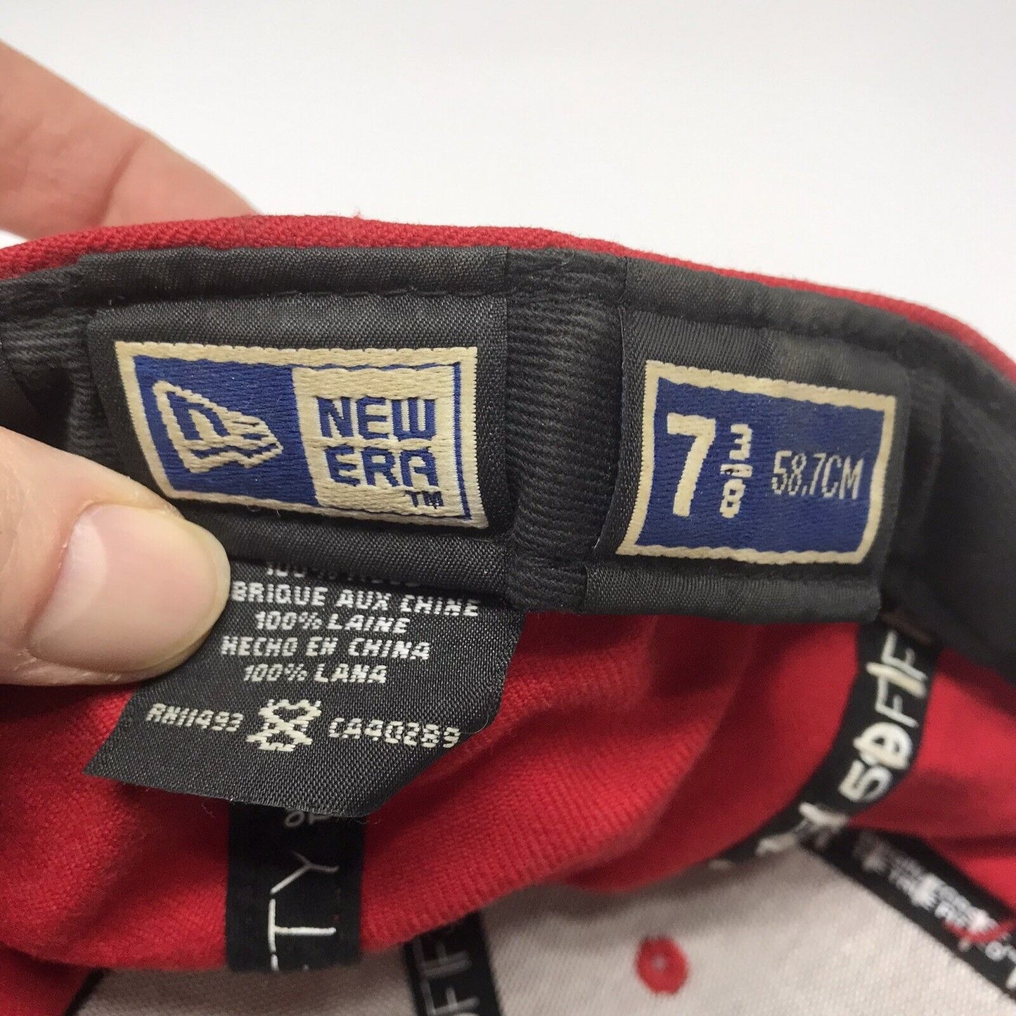 Vintage Texas Rangers Red Hat MLB New Era 59Fifty Size 7 3/8 Fitted Baseball Cap