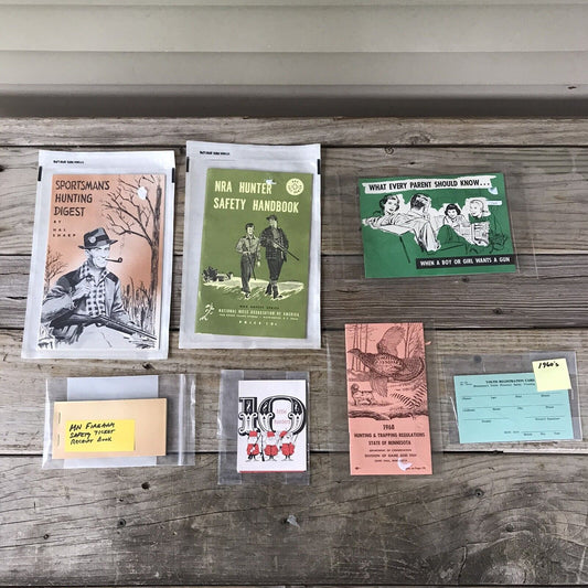 Lot Vintage 1960’s Hunting Trapping Regulations Firearm Safety Books Minnesota