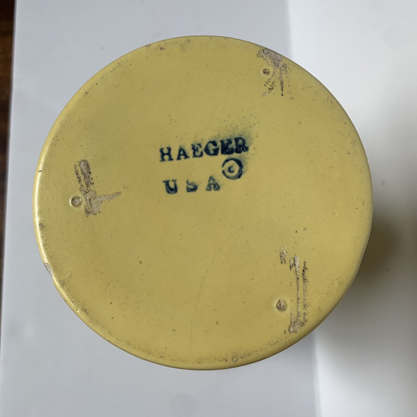 Haeger Pottery Yellow Large Vase MCM 9" Ceramic